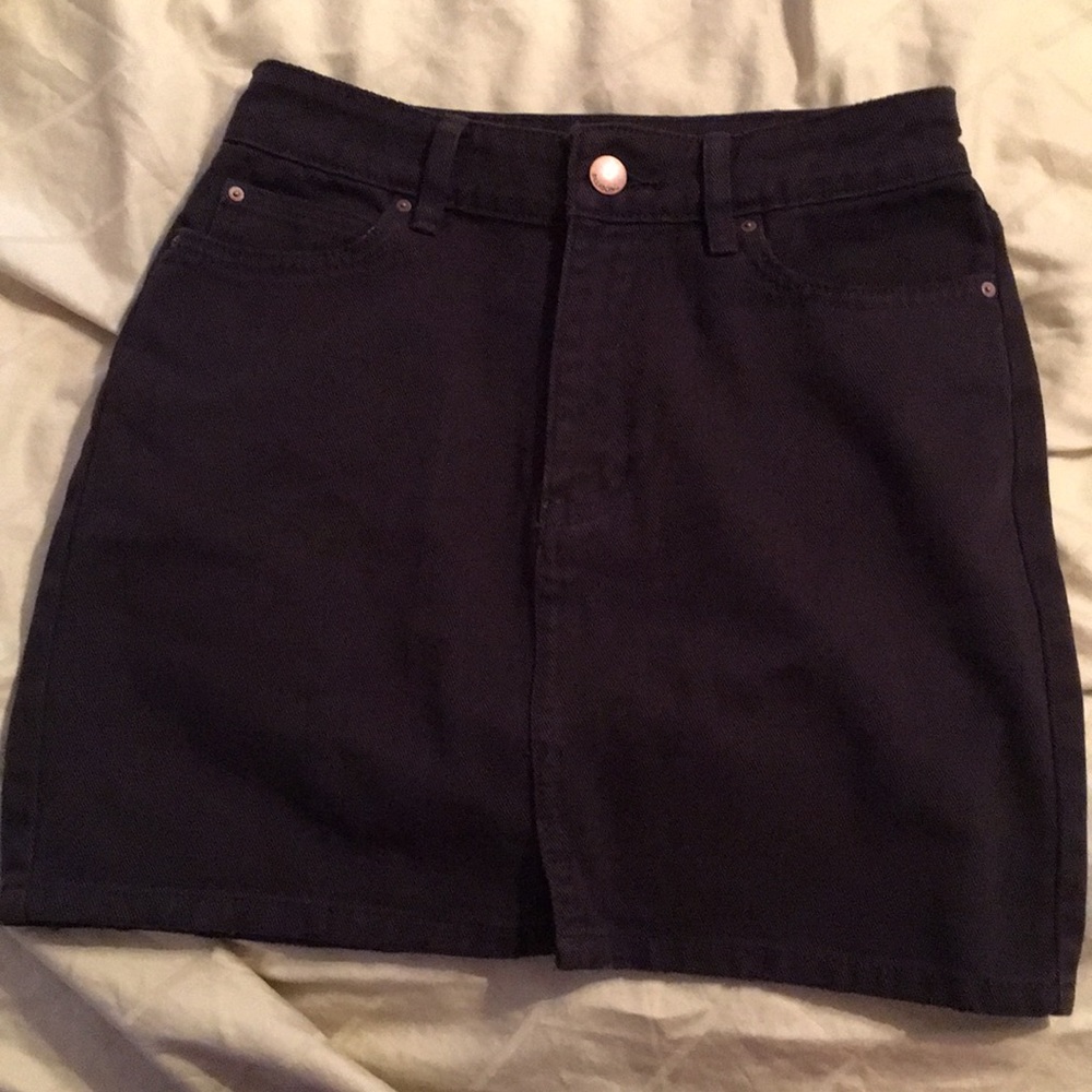 Black Jean Skirt